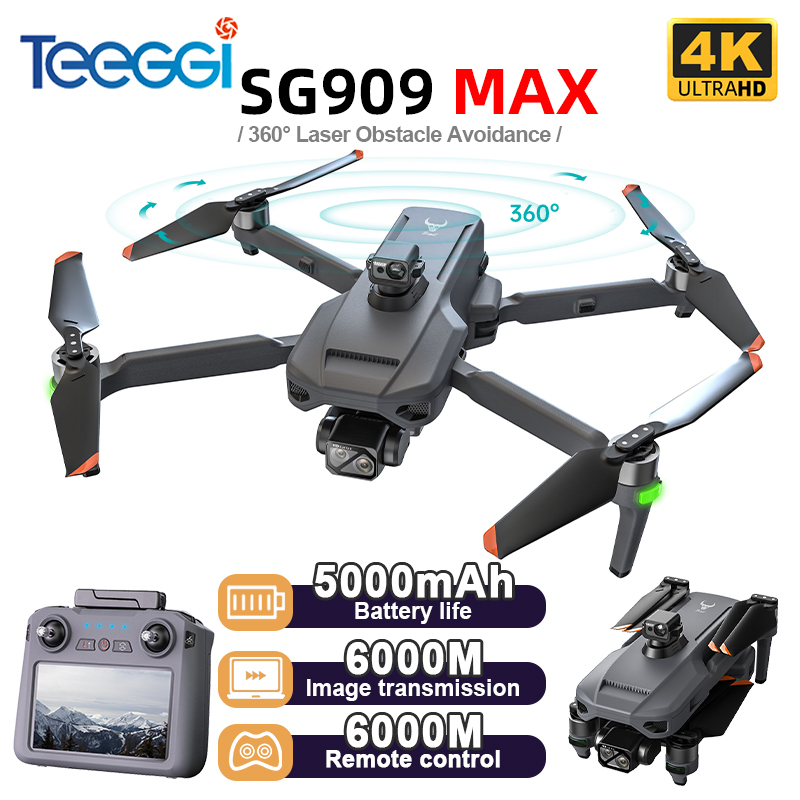 Drone Camera With Gimbal - Teeggi SG909 MAX GPS Drone With