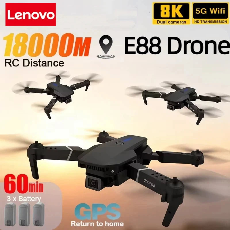 Lenovo New E88 Pro WIFI FPV Dr - Drone Camera Wide Angle review and price